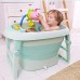 Bathtubs Freestanding Folding Tub Children Portable Insulation Children Plastic Spa Jacuzzi Family Bathroom (Color : Green  Size : 755647cm) - B07H7J5SXT